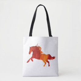 Flame Horse Tote Tygkasse