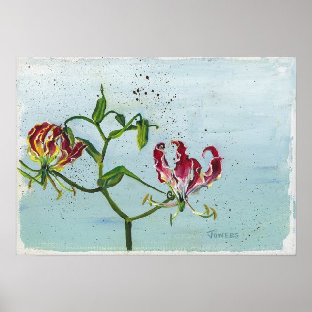 Flame Lily av Cheryl Jowers Poster (Framsidan)