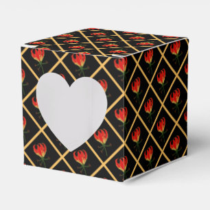 Flame Lily Gloriosa Favor Box Presentaskar