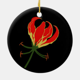 Flame Lily Julgransprydnad Keramik