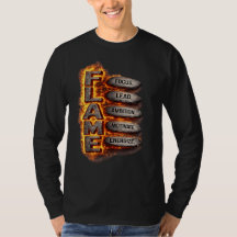 FLAME Motivationsgrafisk herr-T-shirt 