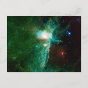 Flame Nebula NASA Space Grönt  Vykort