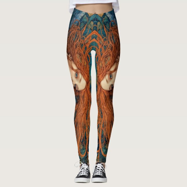 "Flame of the Tides" - A Colourful Portrait        Leggings (Framsida)