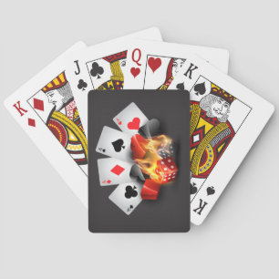 Flame Poker Casino Black Spel Kort