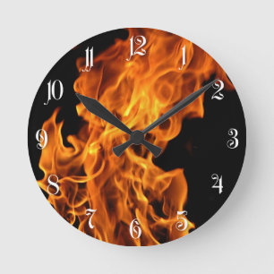 Flame Rund Klocka
