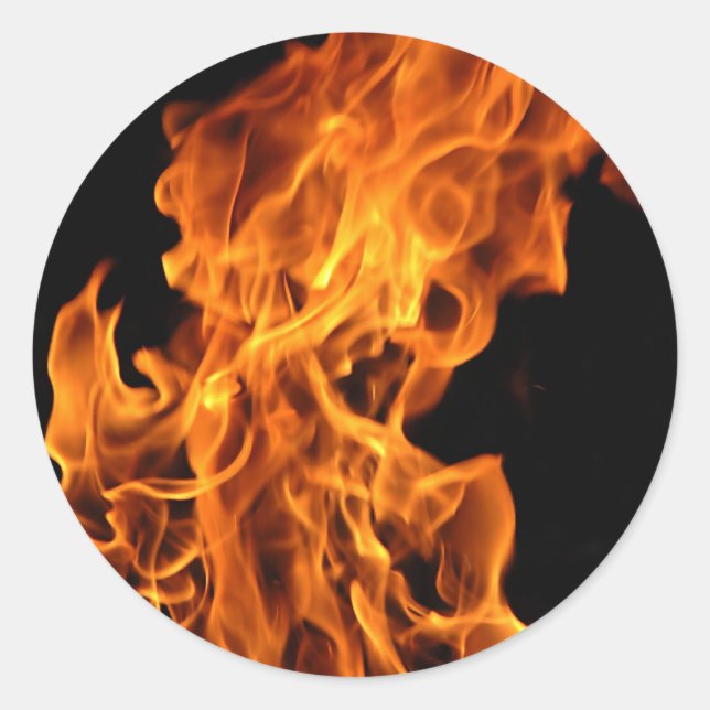 Flame Runt Klistermärke (Framsida)
