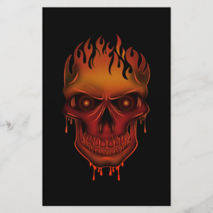 Flame Skull Brevpapper