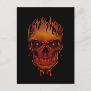 Flame Skull Vykort