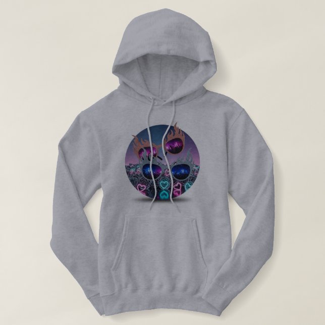 Flame Sunglasses Concert Hoodie 🔥 😎 T Shirt (Design framsida)