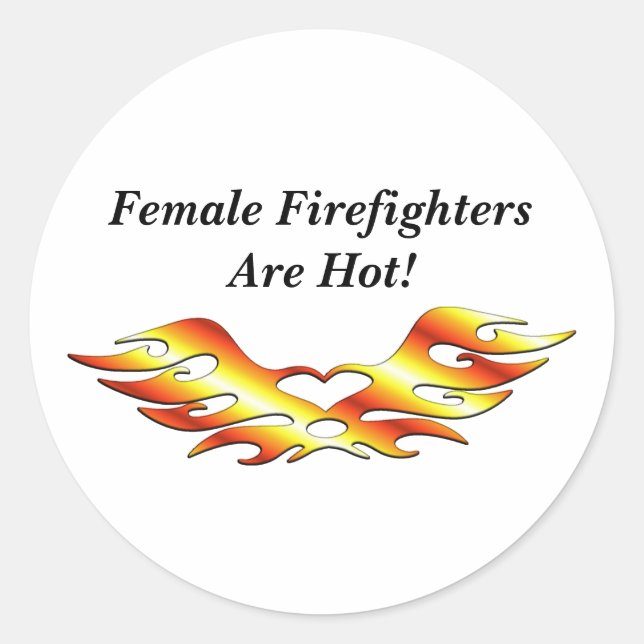 Flame Tattoo Runt Klistermärke (Framsida)