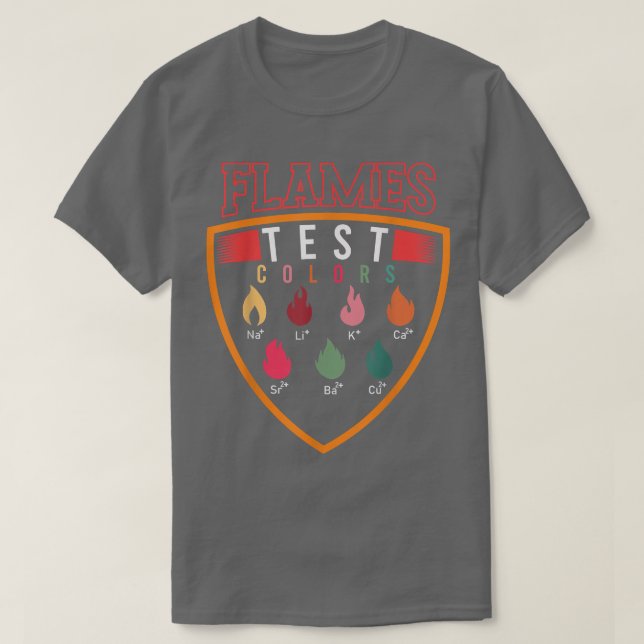 Flame Test Färg Funny Science 587 T Shirt (Design framsida)