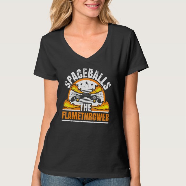 Flame Thrower   Flamethrower Hot Burn T Shirt (Framsida)