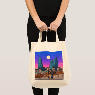 Flame Torn Tote Bag Tygkasse