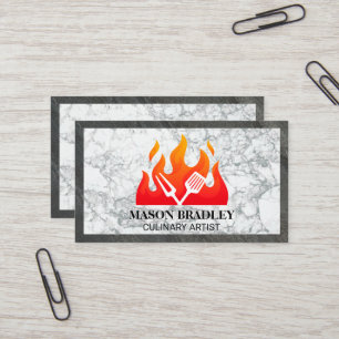 Flame Verktyg Marble och Slate Visitkort