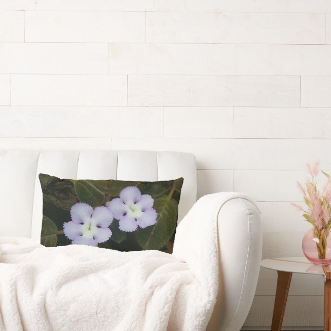 Flame Violet Tropical Wildblomma Lumbarkudde (Soffa)