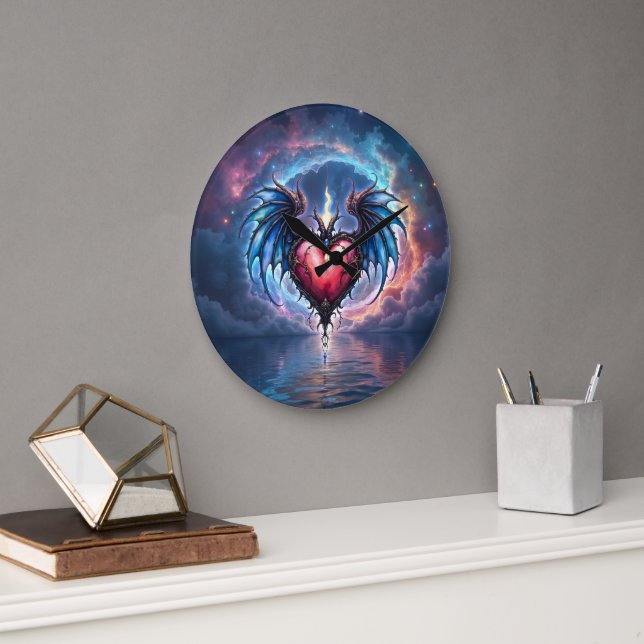 Flamebound Heart of the Moon – Gothic Cosmic Love  Stor Klocka (Kontor)