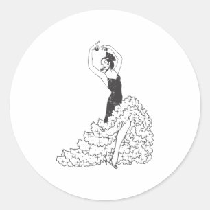 Flamenco_.ai Runt Klistermärke