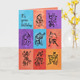 Flamenco Dance och Music Birthday Kort