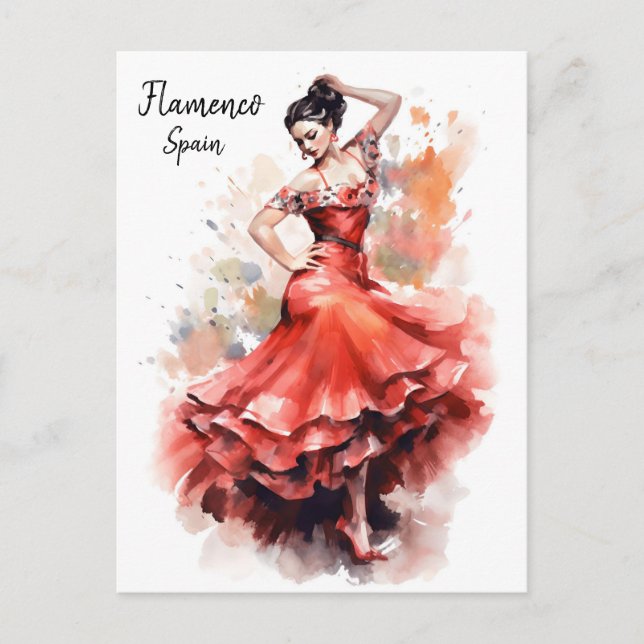 Flamenco Dance Spain Postcard - Dance World Vykort (Framsida)