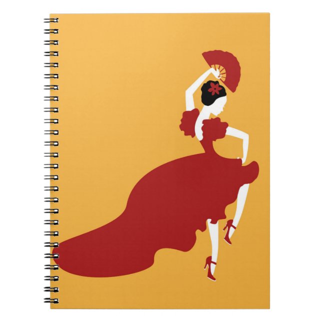 Flamenco Dancer Anteckningsbok (Framsidan)