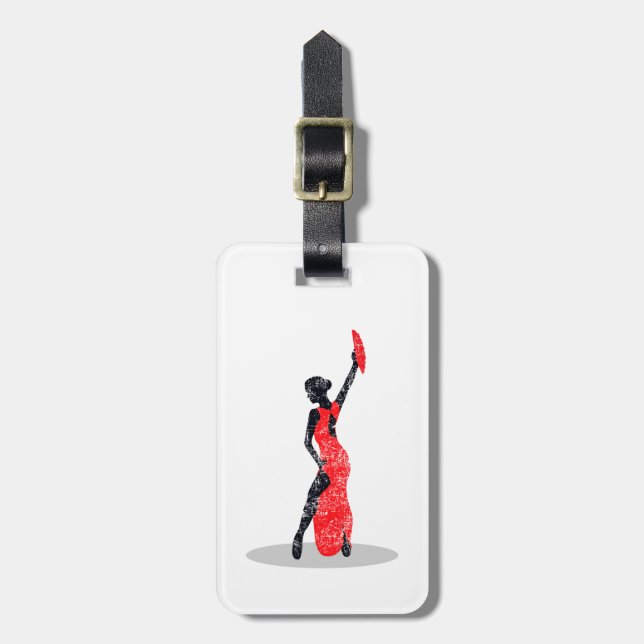 Flamenco Dancer Bagagebricka (Vertikal Framsida)