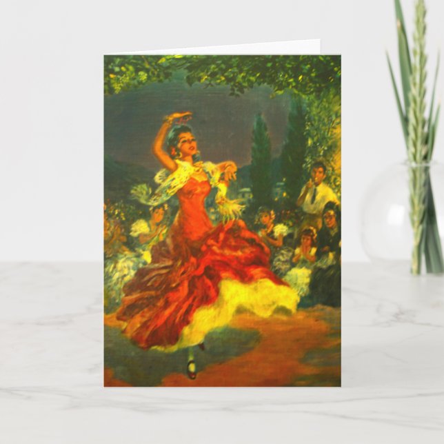 Flamenco Dancer Greeting Card Kort (Framsida)