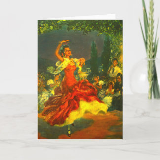 Flamenco Dancer Greeting Card Kort