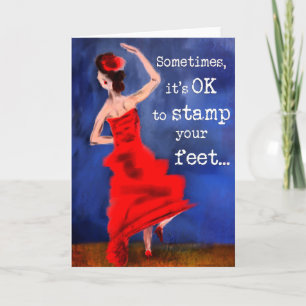 Flamenco Dancer-inspirationskonstruktion Kort