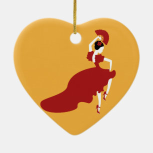 Flamenco Dancer Julgransprydnad Keramik