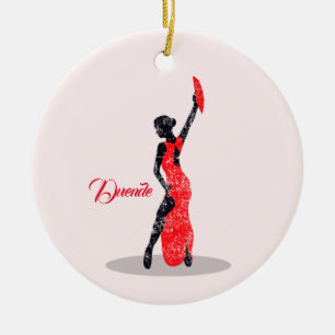 Flamenco Dancer Julgransprydnad Keramik