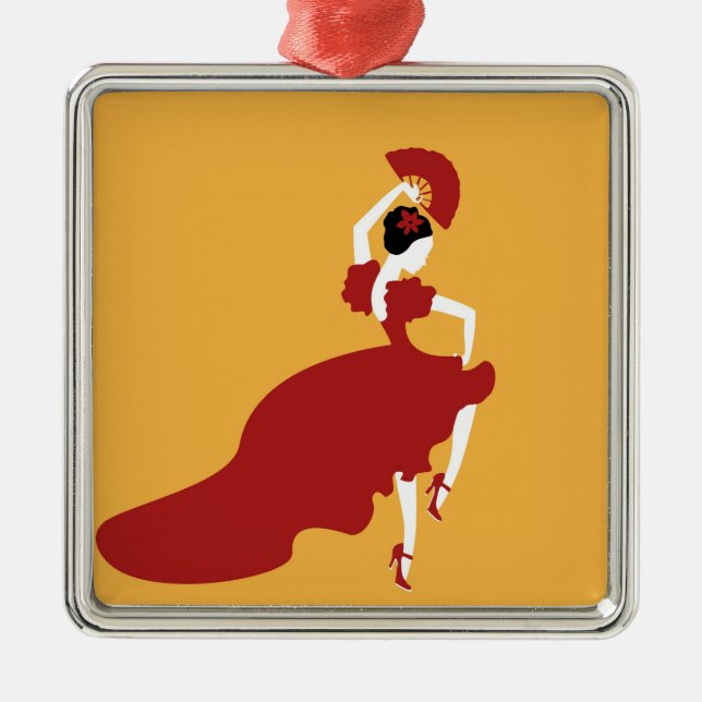Flamenco Dancer Julgransprydnad Metall (Framsidan)