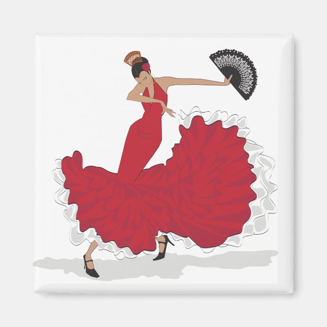Flamenco Dancer Magnet (Framsidan)