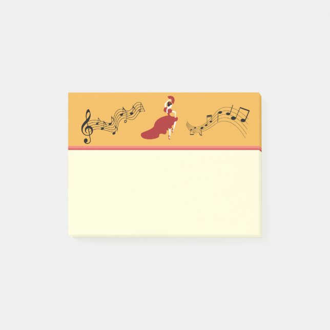 Flamenco Dancer Notes Post-it Block (Framsida)