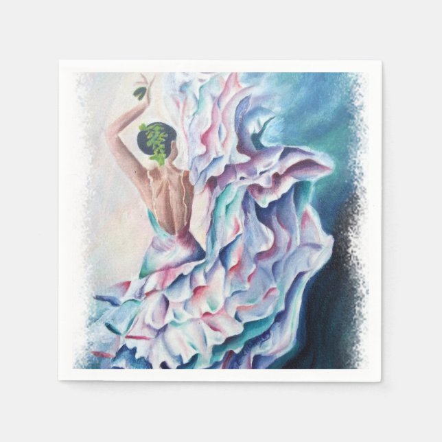 FLAMENCO DANCER PAPPRA NAPKINER PAPPERSSERVETT (Framsidan)