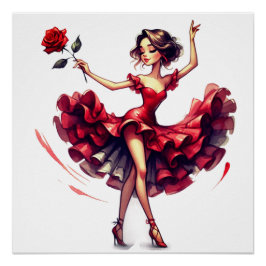 Flamenco Dancer Perfect Poster