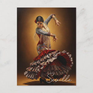 Flamenco Dancer Seville Spanien Vykort