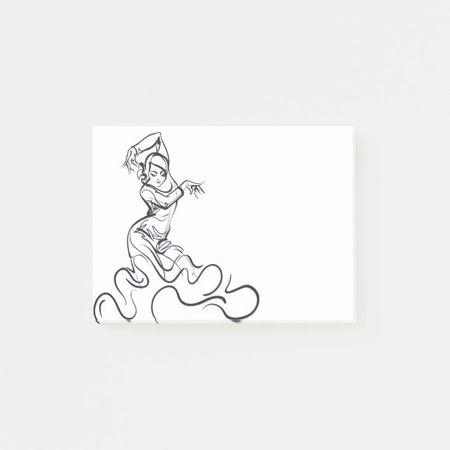 Flamenco dancer sketches post-it block (Framsida)