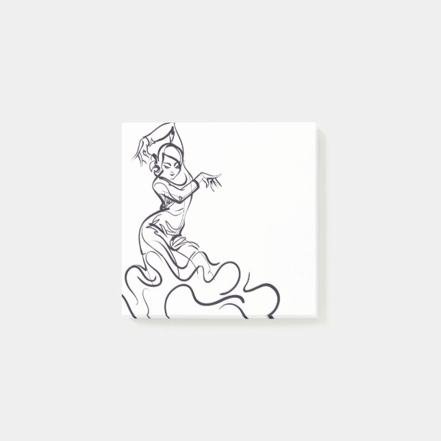 Flamenco dancer sketches post-it block (Framsida)