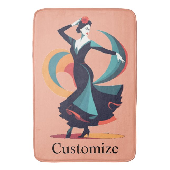 Flamenco Dancer Thunder_Cove Badrumsmatta (Framsidan (Vertikal))