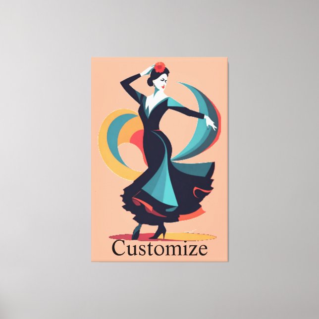 Flamenco Dancer Thunder_Cove Canvastryck (Framsida)