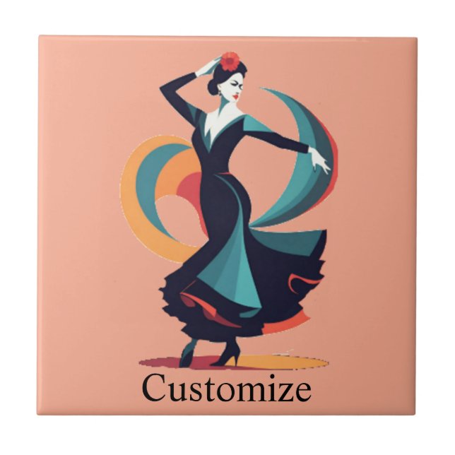Flamenco Dancer Thunder_Cove Kakelplatta (Framsidan)