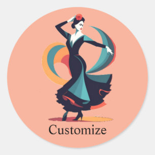 Flamenco Dancer Thunder_Cove Runt Klistermärke