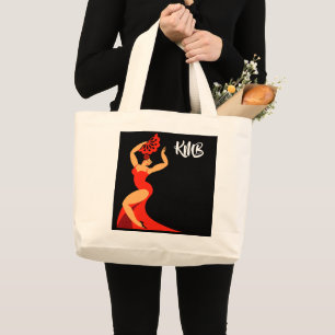 Flamenco Dancer Tote Jumbo Tygkasse