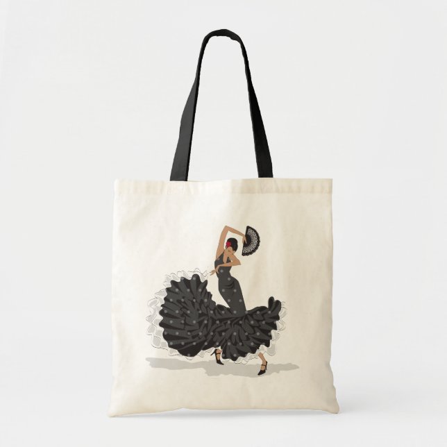 Flamenco Dancer Tote Tygkasse (Framsidan)