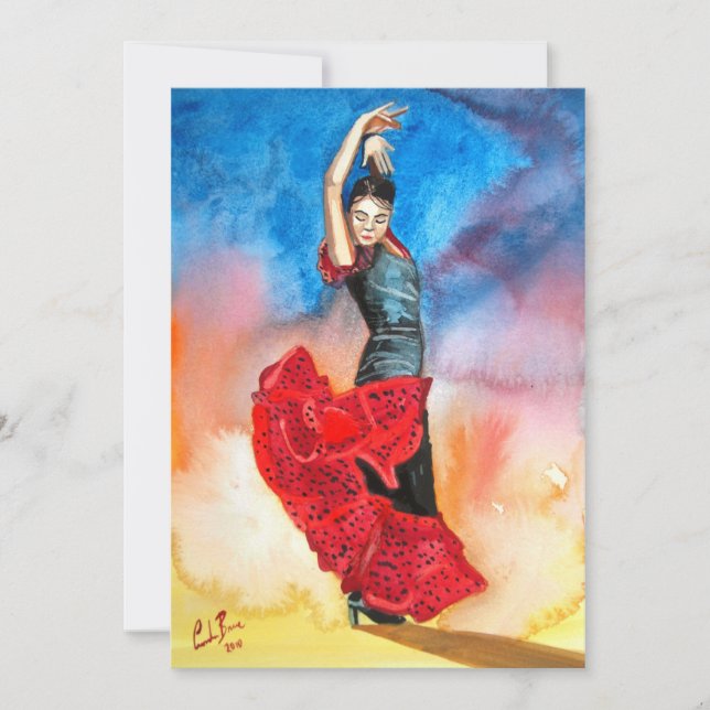FLAMENCO DANCER vattenfärg (Framsida)