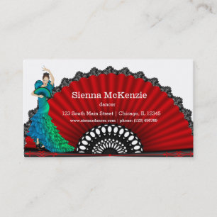Flamenco dancer visitkort