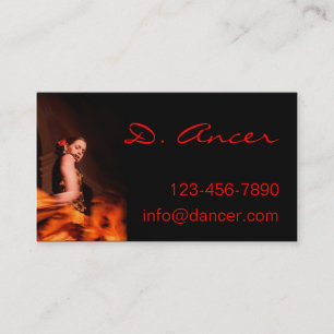 flamenco dancer visitkort