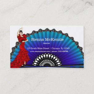 Flamenco dancer visitkort