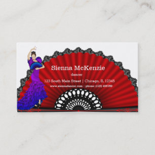 Flamenco dancer visitkort