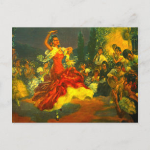 Flamenco Dancer-vykort Vykort